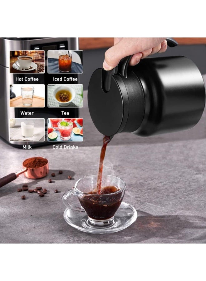 DUNISO Thermal Coffee Carafe,Stainless Steel Insulated Vacuum Thermos,Double Walled Vacuum Jug,with Temperature Display,Long-Lasting Insulation,Drop-Resistant and Durable,for Coffee, Tea, Hot and Cold Drinks,800ML - Image 5